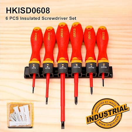 INGCO 6 PCS Insulated Screwdriver Set 1000V VDE Certification New