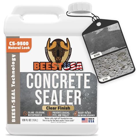 BEEST Concrete Sealer Outdoor - Driveway Sealer, Silane/Siloxane Patio