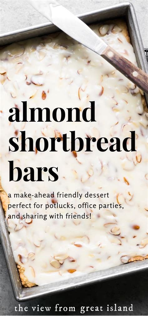 Almond Shortbread Bars An Easy Shortbread Dessert Recipe Infused With