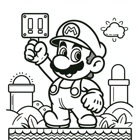 Desenho De Super Mario Para Colorir