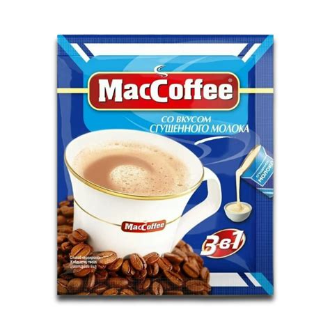 Напиток Кофейный Maccoffee Растворимый со Вкусом Сгущ Молока 3в1 20г ...