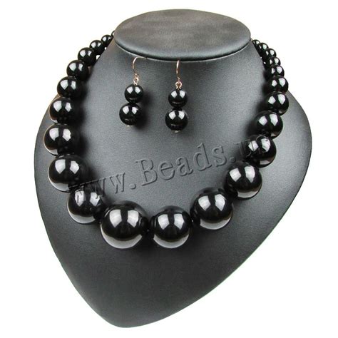 Zinc Alloy Jewelry Sets Earring Necklace With Abs Plastic Pearl Iron