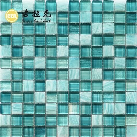 Buy Hot Metal Mint Green Crystal Glass Square Mosaic Tiles Sheets From Xiamen Good Luck Building