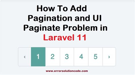 How To Add Pagination And Ui Paginate Problem In Laravel Youtube