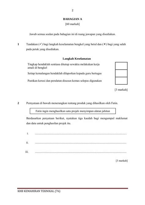 PDF BAHAGIAN A 1 Langkah Keselamatan Smksungaiara Edu