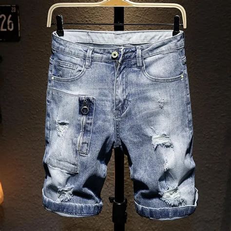 2023 sommer Neue männer Zerrissene Denim Shorts Persönlichkeit Mode