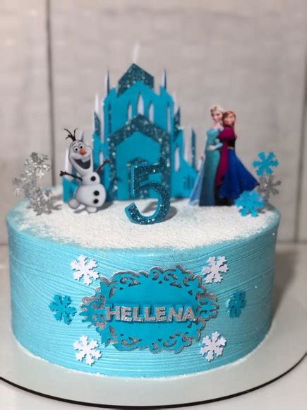 Topper Para Bolo Frozen Castelo Camadas Elo7 Produtos Especiais