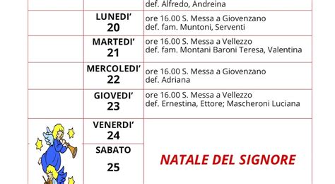 Calendario Liturgico Dal Al Dicembre La Parrocchia Informa