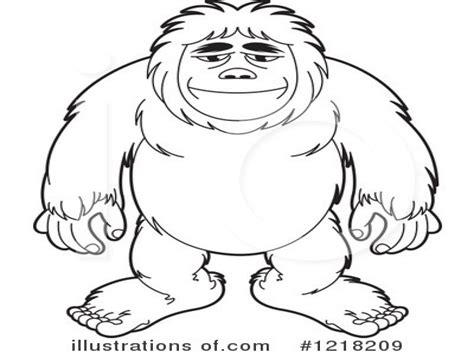 Bigfoot Sasquatch Coloring Pages Sketch Coloring Page