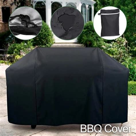 Black Waterproof Bbq Cover Bbq Accessories Grill Cover Anti Dust Rain Gas Charcoal Electric