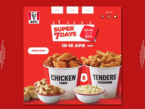 KFC SOCIAL MEDIA POST TEMPLATE by Fhuad Tonmoy on Dribbble