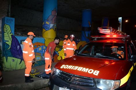 Bombeiros resgatam após muito trabalho filhote de cachorro em galeria