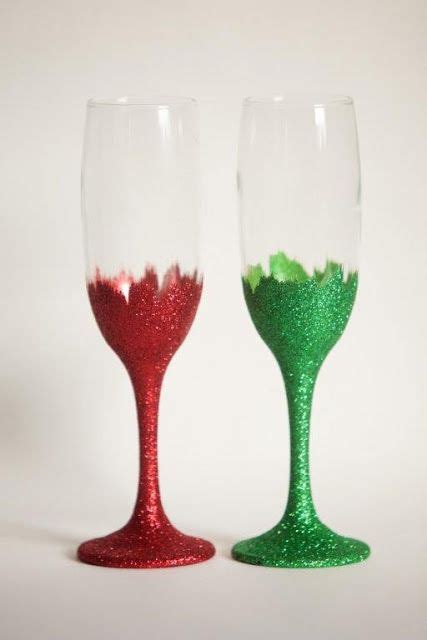 Como Decorar Copas Navide As Con Glitter O Diamantina Copas De Vino