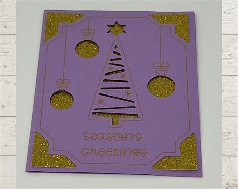 Christmas Tree Christmas Card Ornaments Happy Holiday Card - Etsy