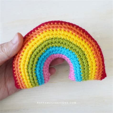 How To Crochet A Rainbow Amigurumi In 2 Sizes • Raffamusadesigns