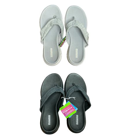 Skechers On The Go 600 Be Happy Goga Mat Go Walk Flip Flop Sandals