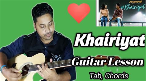 Khairiyat Arijit Singh Easy Guitar Lesson Tab Youtube