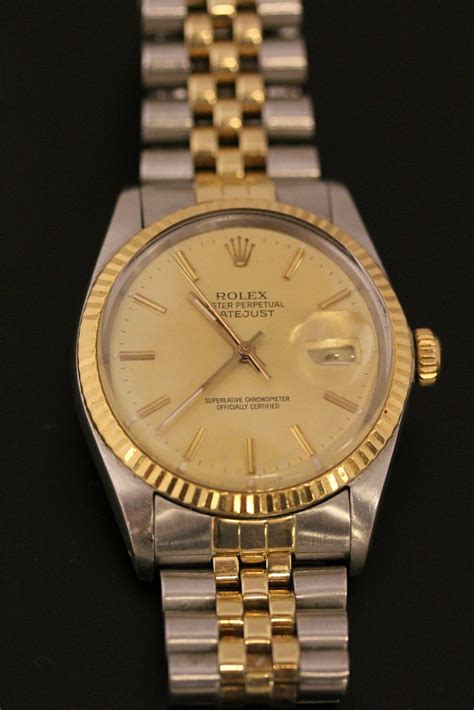 Herre Rolex Datejust Gull Og St L Finn Torget