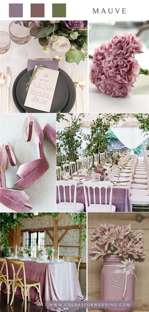 10 Mauve Wedding Color Palettes for Fall & Winter Weddings