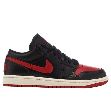 Air Jordan 1 Low Black Gym Red - Burned Sports