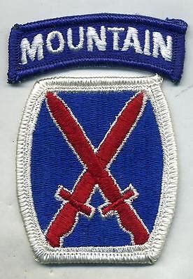 Us Army Th Mountain Division Color Patch With Tab Ebay