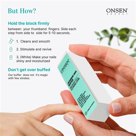 Onsen Secret Professional Nail Buffer - Ultimate Shine Buffing Block