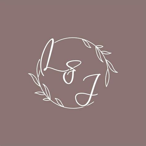 Lj Wedding Initials Monogram Logo Ideas Vector Art At Vecteezy