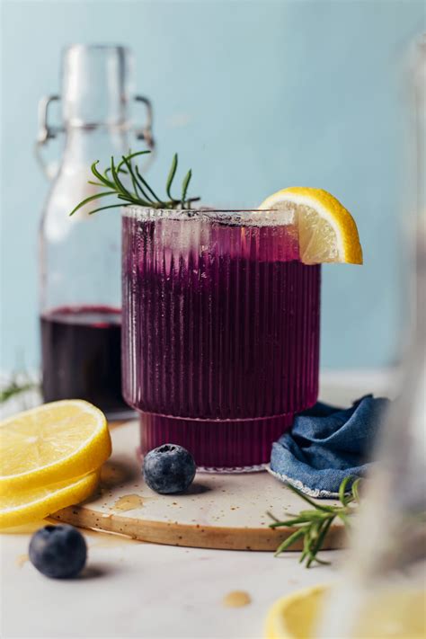 Sparkling Blueberry Ginger Mocktail Minimalist Baker Recipes