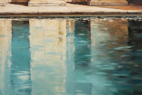 Swimming pool painting outdoors art. | Premium Photo Illustration ...