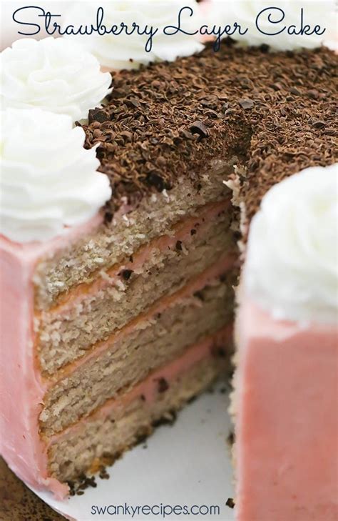 Strawberry Layer Cake With Strawberry Frosting Swanky Recipes