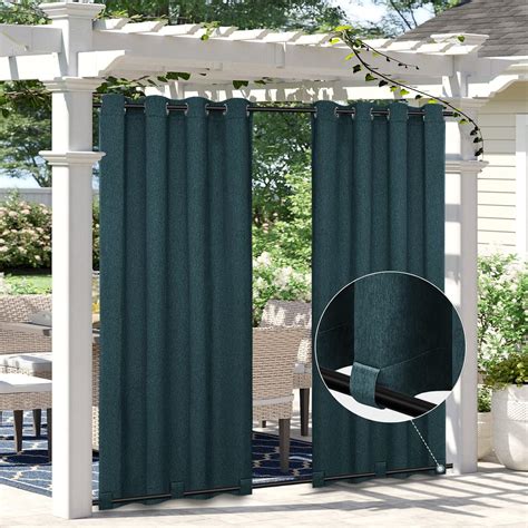 Amazon Easy Going Linen Look Outdoor Curtains Waterproof Windproof