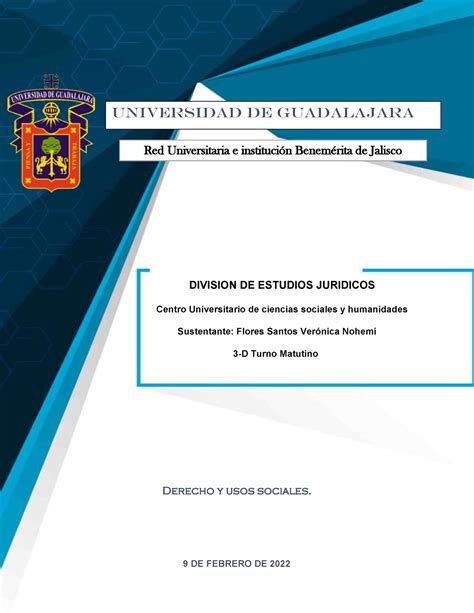 Derecho Y Usos Sociales Division De Estudios Juridicos Centro