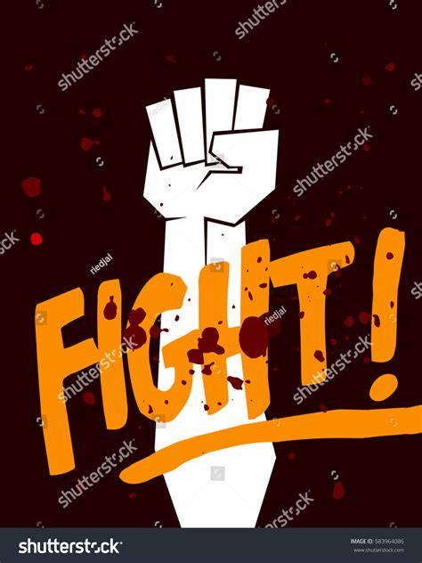 Clenched Fist Vector Illustration Resistance Revolution Stock Vector (Royalty Free) 583964086 ...