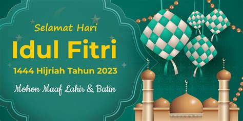 An Islamic Festival With Balloons And Mosques On The Occasion Of Eidul Fitri