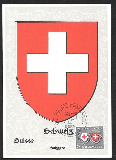 Maximumkarte Pro Patria B81 Schweizer Wappen ET 1 6 1957 Kaufen Auf