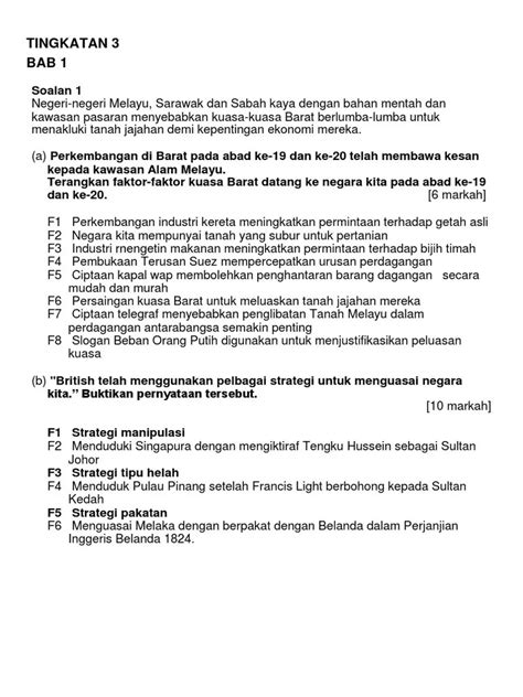 Contoh Jawapan Esei Sejarah 8 Markah Panduan Menjawab Soalan Esei Sejarah K2 Spm 2 Pdf