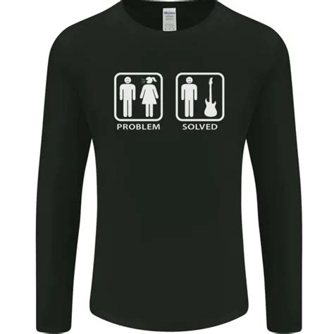 PROBLÈME RÉSOLU GUITARE Drôle Guitariste Hommes T Shirt EUR 16 86