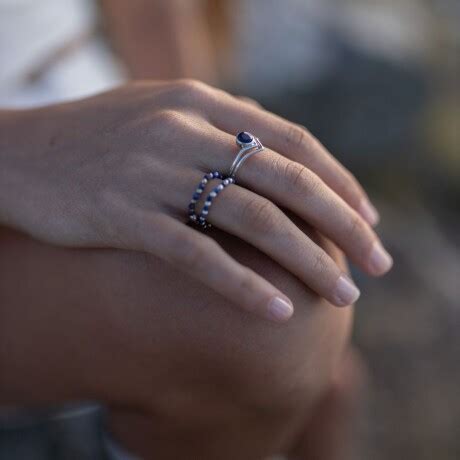 Anillo Watermelon Lapislazuli Plata Nc Joyas