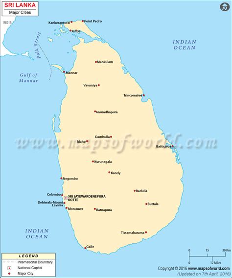 sri lanka cities map cities  sri lanka