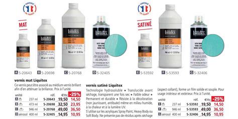 Promo Vernis Mat Liquitex Chez Le Geant Des Beaux Arts