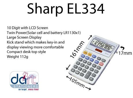 calculator sharp el dart stationery