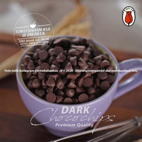 Jual Tulip DARK Coklat Chips 500gr Chocochips Uk 6mm Cokelat Chip