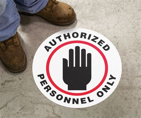 Authorized Personnel Only Slip Gard Floor Sign Mfs