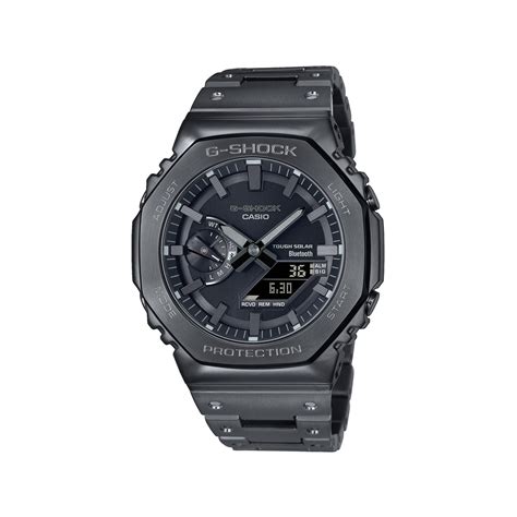 Montre G Shock Premium Homme Résine Bracelet Acier Noir Mat Maty