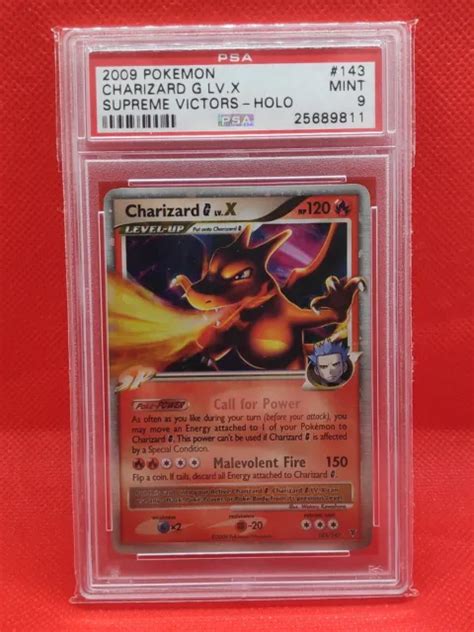 CHARIZARD G LV X Pokemon Card Supreme Victors Holo PSA 9 Mint 143