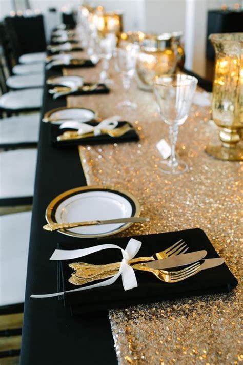 Glamorous Wedding Ideas Weddingmix Gold Sequin Table Runner