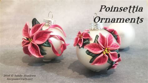 Poinsettia Ornaments Polymer Clay Christmas Ornaments Series 2016