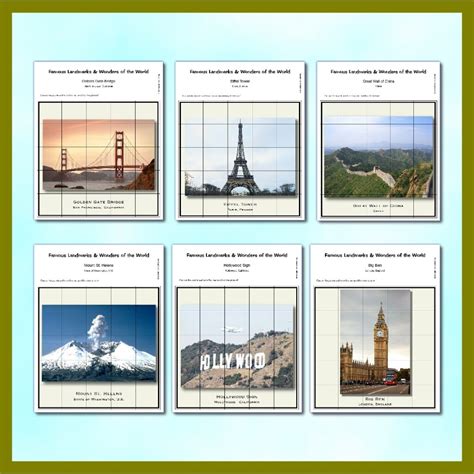 Famous Landmarks & Wonders of the World - 25 Photo Jigsaw Puzzles ...