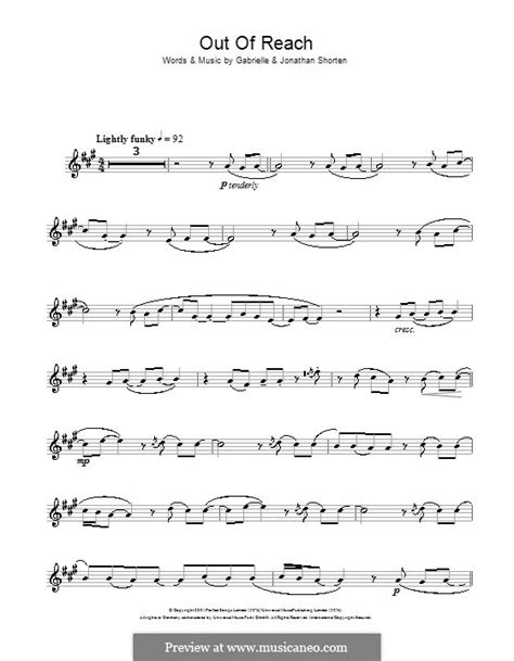 Out of Reach by Gabrielle, J. Shorten - sheet music on MusicaNeo