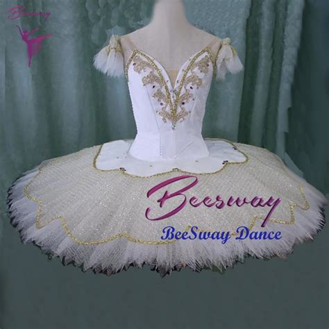 White Professional Ballet Tutu Dress Women Sleeping Beauty Stage Ballet